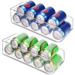 2 Pack Clear Soda Can Organizer Bins
