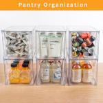 4-Pack Clear Stackable Kitchen Storage Bins