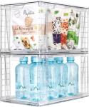 4-Pack Clear Stackable Kitchen Storage Bins