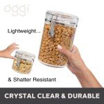 4-Piece Clear Canister Set with Airtight Lids