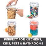 4-Piece Clear Canister Set with Airtight Lids
