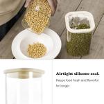 CozNido 4-Pack 25oz Square Glass Pantry Jars