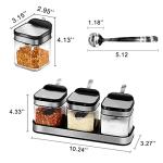 Clear Glass Spice Jars with Stainless Steel Lids