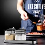 Clear Glass Spice Jars with Stainless Steel Lids