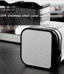 Clear Glass Spice Jar Set with Stainless Lids and Spoons