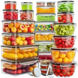 52 PCS Airtight Food Storage Containers with Lids