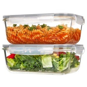 Vtopmart 2-Pack Large Glass Storage Containers with Lids