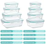 Vtopmart 8-Pack Glass Food Storage Containers with Lids
