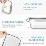 Vtopmart 2-Pack Large Glass Storage Containers with Lids