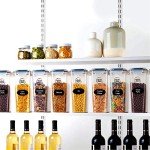Airtight Plastic Cereal Storage Containers - Set of 4