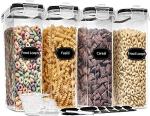4-Piece Airtight Cereal Storage Containers Set