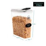 Airtight Plastic Cereal Storage Containers - Set of 4
