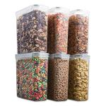 Airtight 6 Pack Food Storage Containers with Labels