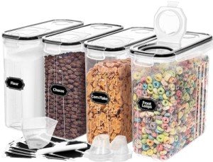 Cereal Storage Containers with Pour Spout - 4 Pack