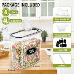 Cereal Storage Containers with Pour Spout - 4 Pack