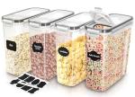 Airtight Cereal Storage Containers - 4 Pack