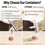 Cereal Storage Containers with Pour Spout - 4 Pack