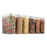 Airtight 6 Pack Food Storage Containers with Labels