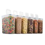 Airtight 6 Pack Food Storage Containers with Labels