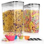 Airtight Cereal Storage Containers Set with Labels