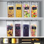 Airtight Cereal Storage Containers Set with Labels