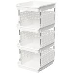 Stackable Plastic Storage Baskets – 4 Tier Organizers