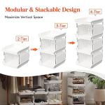 Stackable Plastic Storage Baskets – 4 Tier Organizers