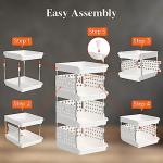 Stackable Plastic Storage Baskets – 4 Tier Organizers