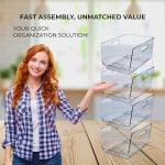 Clear Stackable Storage Bins for Pantry and Toys