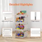 Stackable Plastic Storage Baskets – 4 Tier Organizers
