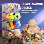 Large Stackable Storage Bins - 4 Pack