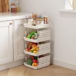 Stackable Plastic Storage Baskets – 4 Tier Organizers