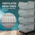 Large Stackable Storage Bins - 4 Pack