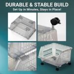 Large Stackable Storage Bins - 4 Pack