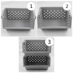 3-Pack Stackable Gray Storage Bins