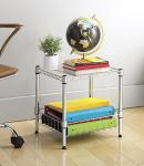 Whitmor 2-Wire Metal Shelving Unit with Basket