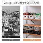 Plastic Storage Bins with Bamboo Lids - 6 Qt