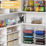 4-Pack Stackable Wire Baskets for Pantry Organization