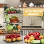 4-Pack Stackable Wire Baskets for Pantry Organization