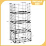 4-Pack Stackable Wire Baskets for Pantry Organization