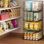 XXL Stackable Wire Storage Baskets - 4 Pack