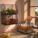 Stackable Wire Storage Baskets for Organized Spaces