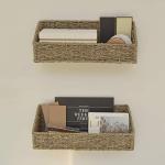 Woven Seagrass Wall Baskets for Easy Storage