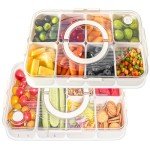 LUXEAR Divided Snack Tray Set with Lid