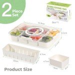 LUXEAR Divided Snack Tray Set with Lid