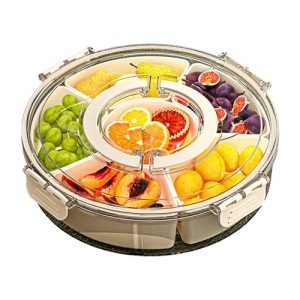 Divided Serving Tray with Lid and Handle