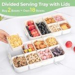 LUXEAR Divided Snack Tray Set with Lid