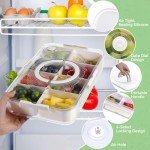 LUXEAR Divided Snack Tray Set with Lid