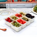Reusable Divided Snack Tray with Lid - 2 Pack