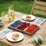 4-Pack Divided Serving Trays for Food Organization